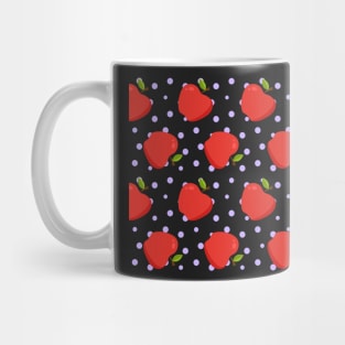 Red Apples and Blue Polka Dots Mug
